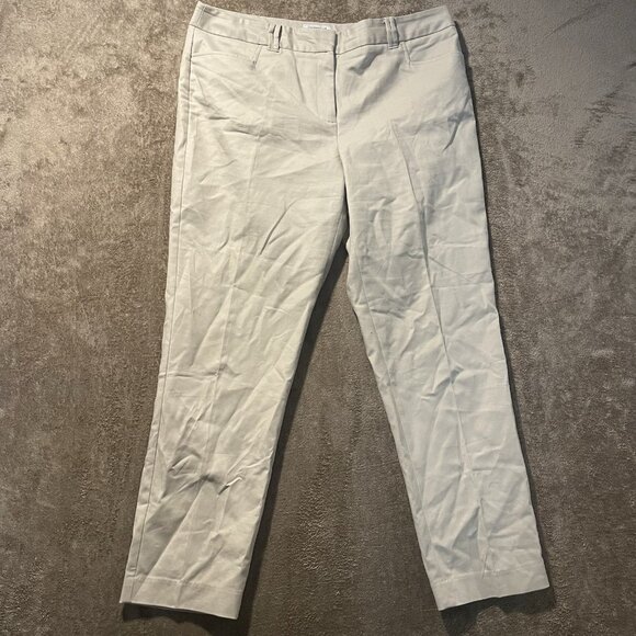 Charter Club Pants Women's 14 Plus Classic Fit Beige High Rise Pleated Straight - Picture 1 of 6